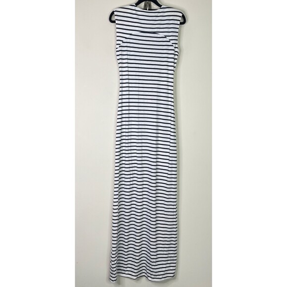 L'atiste Striped Crossover Cut Out Front Slit Maxi Dress Women's Size Large - Picture 7 of 8